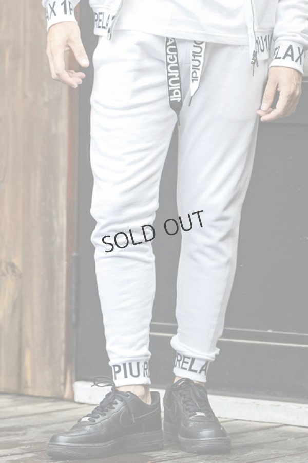 画像2: {SOLD}1piu1uguale3 RELAX ウノピゥウノウグァーレトレ リラックス ワイドスピンドルロゴスウェットパンツ{-BDA} (2)