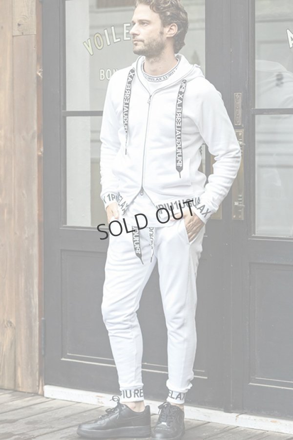 画像5: {SOLD}1piu1uguale3 RELAX ウノピゥウノウグァーレトレ リラックス ワイドスピンドルロゴスウェットパンツ{-BDA} (5)