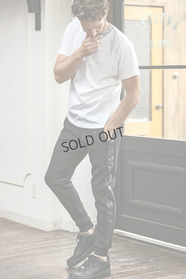 画像5: {SOLD}1piu1uguale3 RELAX ウノピゥウノウグァーレトレ リラックス レザーラインポンチロングパンツ{-BDA} (5)