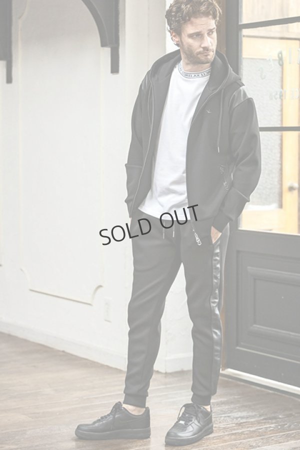 画像7: {SOLD}1piu1uguale3 RELAX ウノピゥウノウグァーレトレ リラックス レザーラインポンチロングパンツ{-BDA} (7)