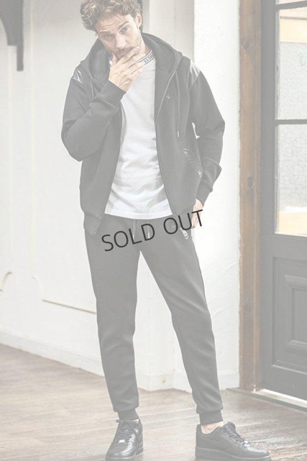 画像8: {SOLD}1piu1uguale3 RELAX ウノピゥウノウグァーレトレ リラックス レザーラインポンチロングパンツ{-BDA} (8)