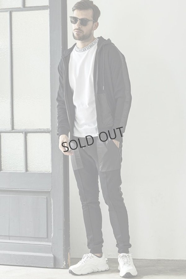 画像7: {SOLD}1piu1uguale3 RELAX ウノピゥウノウグァーレトレ リラックス ラインロゴコンビジョガーパンツ{-BDA} (7)