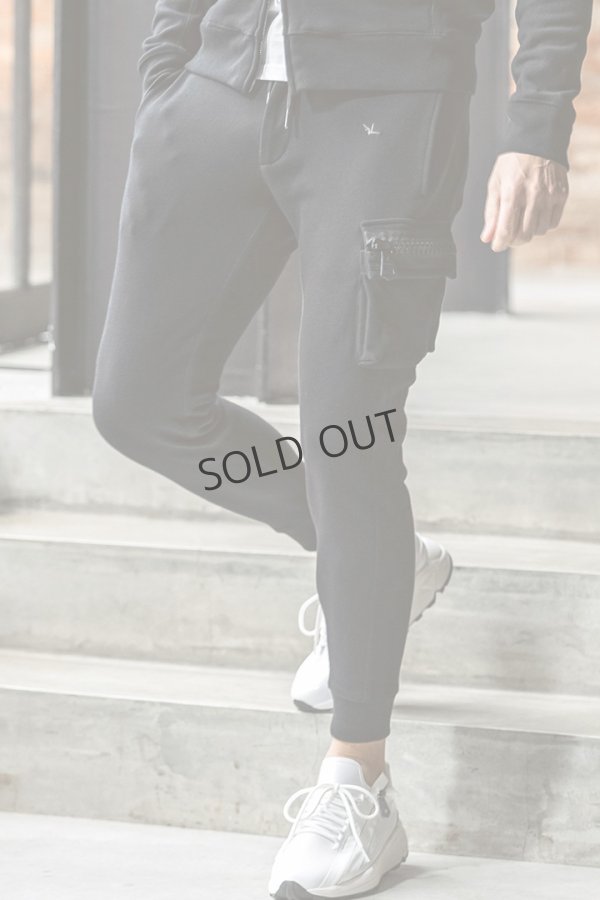 画像1: {SOLD}1piu1uguale3 RELAX ウノピゥウノウグァーレトレ リラックス ビッグファスナーカーゴポケットスウェットパンツ{-BEA} (1)