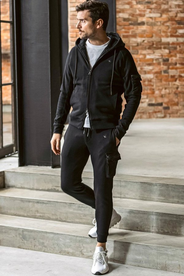 画像6: 1piu1uguale3 RELAX ウノピゥウノウグァーレトレ リラックス ビッグファスナーカーゴポケットスウェットパンツ{-BEA} (6)