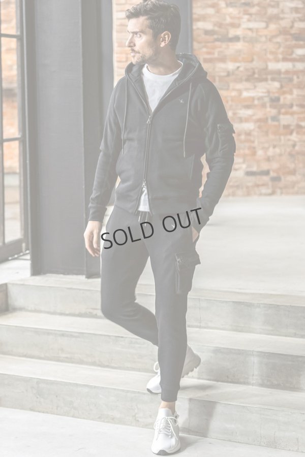 画像6: {SOLD}1piu1uguale3 RELAX ウノピゥウノウグァーレトレ リラックス ビッグファスナーカーゴポケットスウェットパンツ{-BEA} (6)