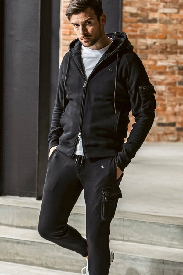 画像7: 1piu1uguale3 RELAX ウノピゥウノウグァーレトレ リラックス ビッグファスナーカーゴポケットスウェットパンツ{-BEA} (7)