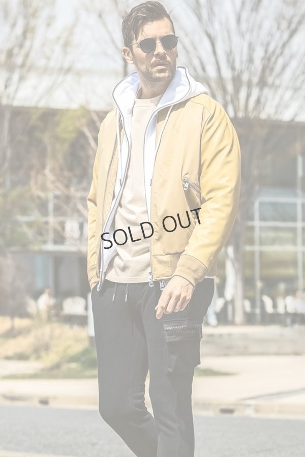 画像8: {SOLD}1piu1uguale3 RELAX ウノピゥウノウグァーレトレ リラックス ビッグファスナーカーゴポケットスウェットパンツ{-BEA} (8)