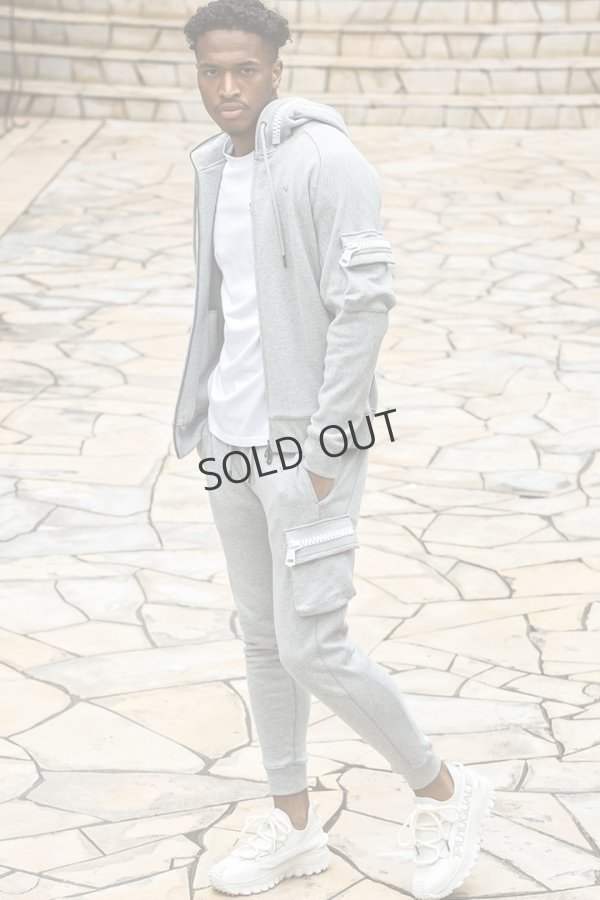 画像6: {SOLD}1piu1uguale3 RELAX ウノピゥウノウグァーレトレ リラックス ビッグファスナーカーゴポケットスウェットパンツ{-BEA} (6)