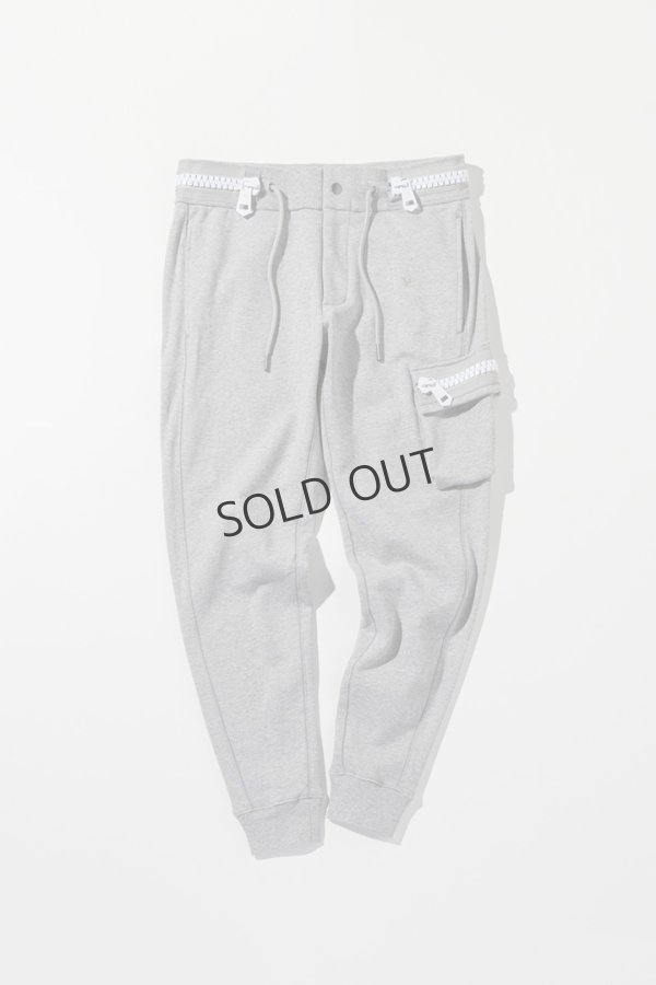 画像8: {SOLD}1piu1uguale3 RELAX ウノピゥウノウグァーレトレ リラックス ビッグファスナーカーゴポケットスウェットパンツ{-BEA} (8)