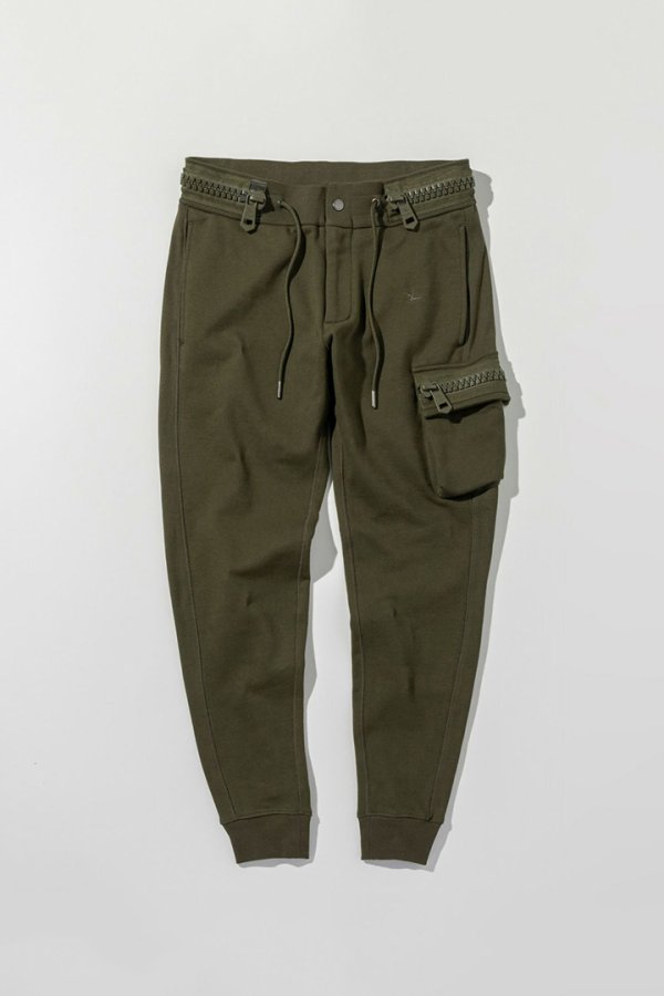 画像11: 1piu1uguale3 RELAX ウノピゥウノウグァーレトレ リラックス ビッグファスナーカーゴポケットスウェットパンツ{-BEA} (11)