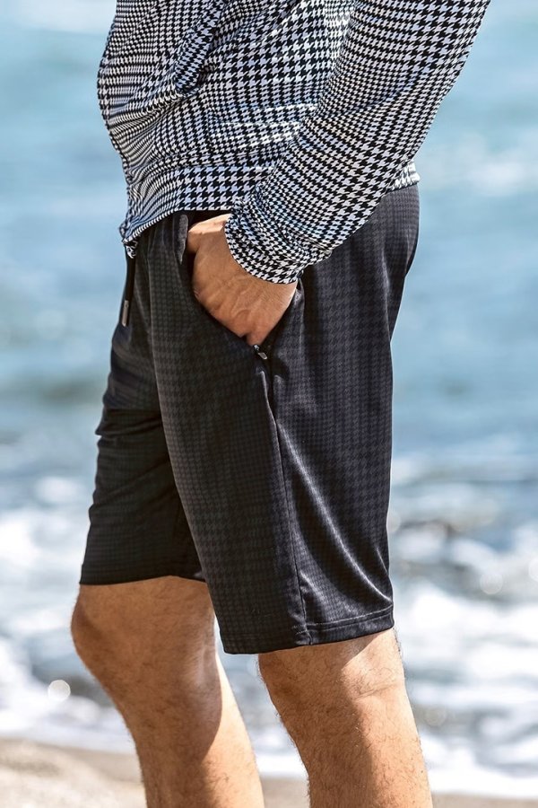 画像4: 1piu1uguale3 RELAX ウノピゥウノウグァーレトレ リラックス グレンチェックラッシュガードショーツ{-BFS} (4)