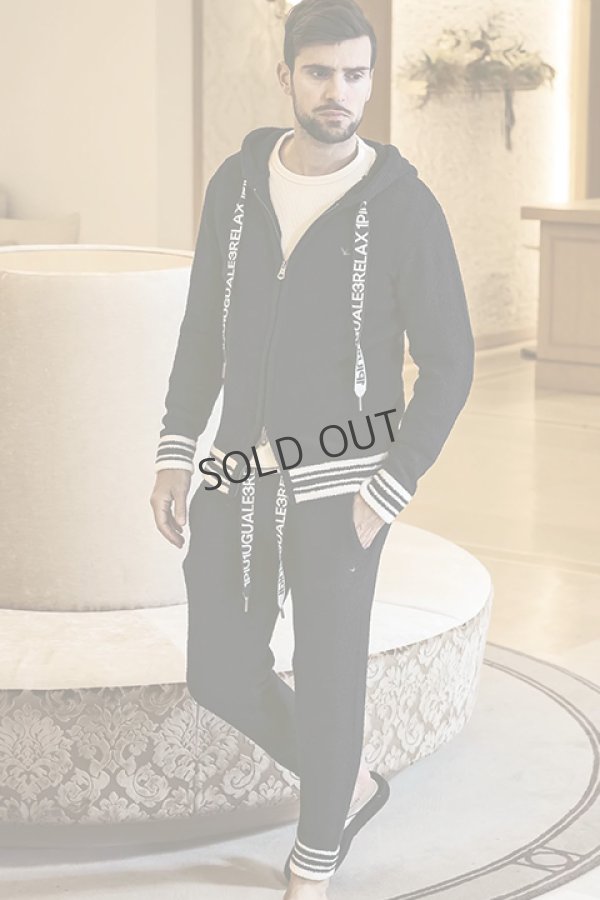 画像4: {SOLD}1piu1uguale3 RELAX ウノピゥウノウグァーレトレ リラックス ヘムラインニットパーカー{-BDA} (4)