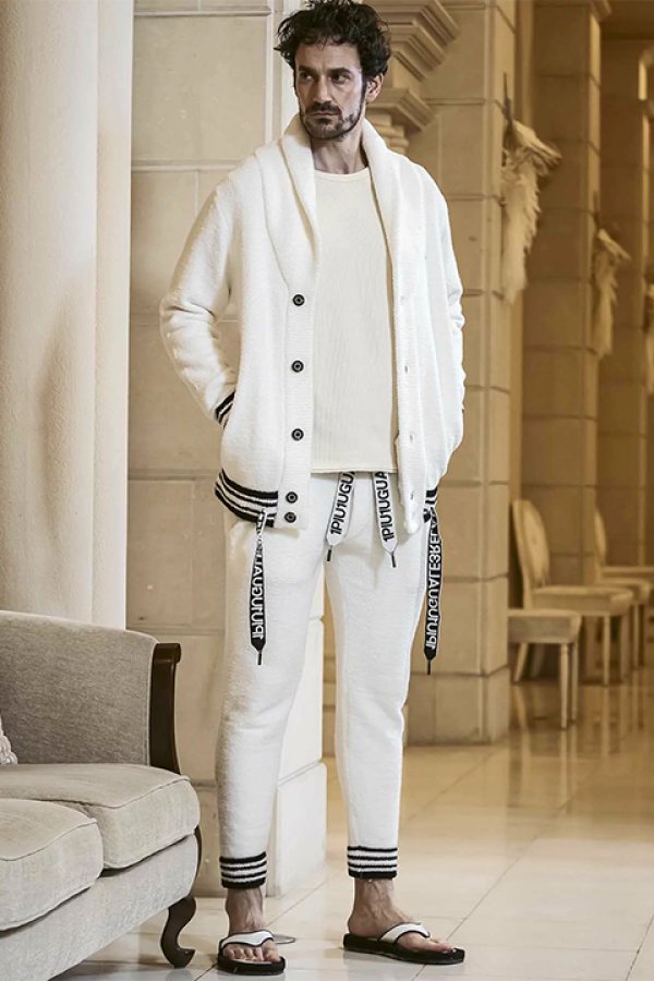 画像4: 【 40%OFF セール14,960円→8,976円】 1piu1uguale3 RELAX ウノピゥウノウグァーレトレ リラックス ヘムラインニットロングパンツ{-BDA} (4)