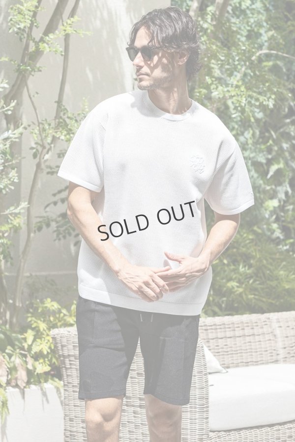 画像9: {SOLD}1piu1uguale3 RELAX ウノピゥウノウグァーレトレ リラックス ロゴアイコン半袖ニットTシャツ{-BES} (9)