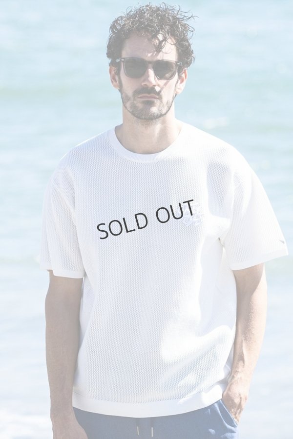 画像10: {SOLD}1piu1uguale3 RELAX ウノピゥウノウグァーレトレ リラックス ロゴアイコン半袖ニットTシャツ{-BES} (10)