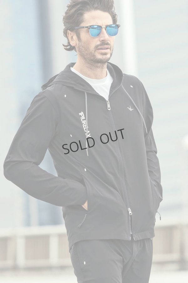 画像1: 1piu1uguale3 RELAX ウノピゥウノウグァーレトレ リラックス 縦ロゴランニングパーカー{-BCS} (1)