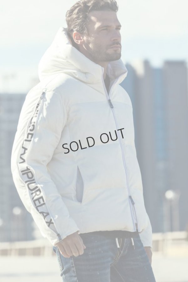 画像2: {SOLD}1piu1uguale3 RELAX ウノピゥウノウグァーレトレ リラックス ジップロゴストレッチダウンジャケット{-BCA} (2)