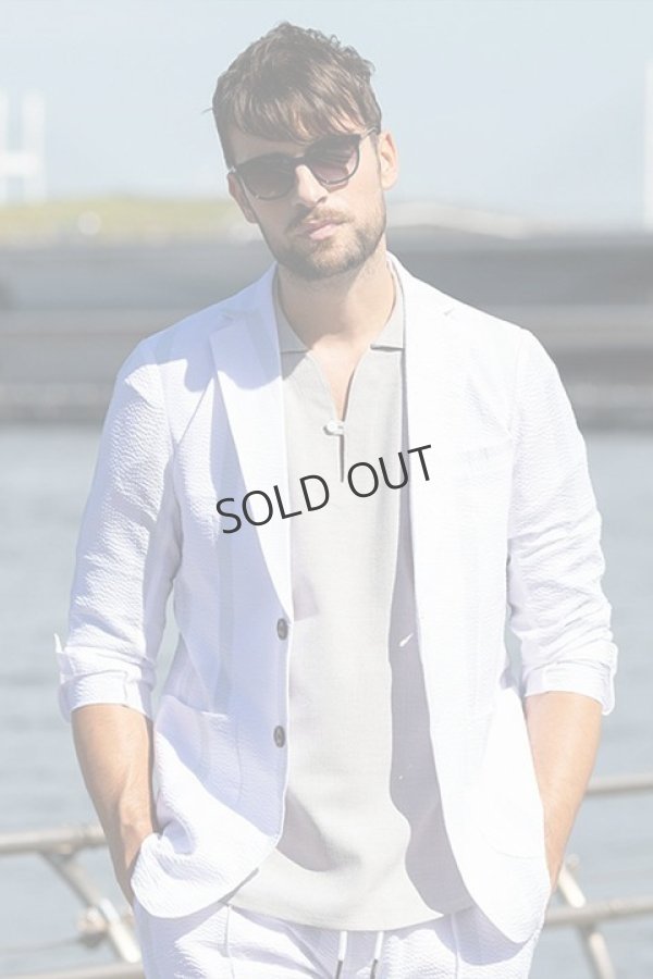 画像3: {SOLD}1piu1uguale3 RELAX ウノピゥウノウグァーレトレ リラックス シアサッカーストライプジャケット{-BDS} (3)