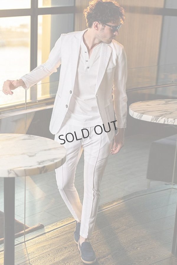 画像5: {SOLD}1piu1uguale3 RELAX ウノピゥウノウグァーレトレ リラックス シアサッカーストライプジャケット{-BDS} (5)