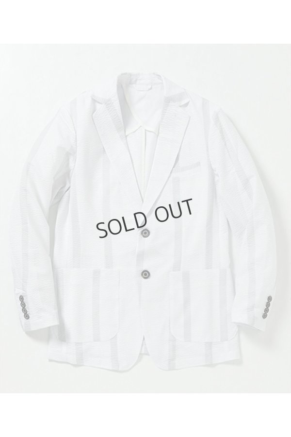 画像6: {SOLD}1piu1uguale3 RELAX ウノピゥウノウグァーレトレ リラックス シアサッカーストライプジャケット{-BDS} (6)