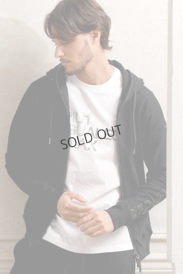 画像2: {SOLD}1piu1uguale3 RELAX ウノピゥウノウグァーレトレ リラックス グリッターロゴジップパーカー{-BDS} (2)