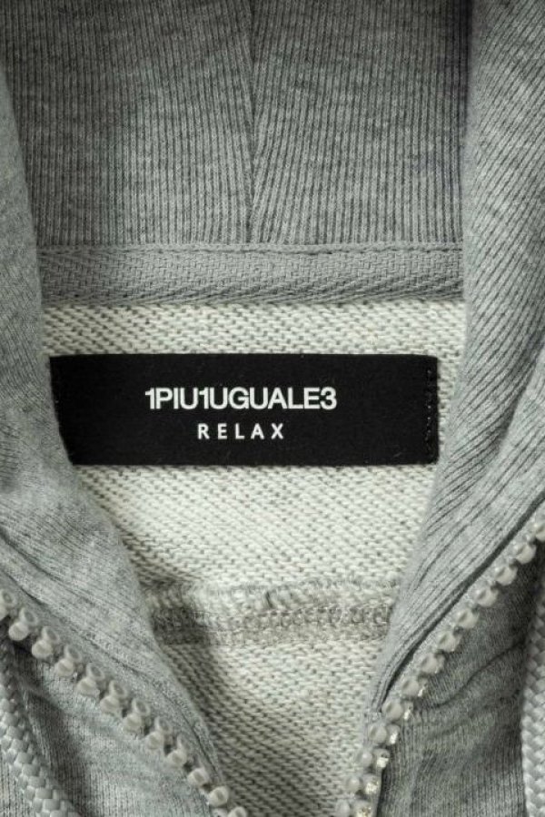 画像10: 【 40%OFF セール18,920円→11,352円】 1piu1uguale3 RELAX ウノピゥウノウグァーレトレ リラックス グリッターロゴジップパーカー{-BDS} (10)