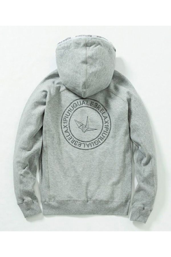 画像7: 【 40%OFF セール19,800円→11,880円】 1piu1uguale3 RELAX ウノピゥウノウグァーレトレ リラックス サークルロゴパイピングパーカー{-BDS} (7)