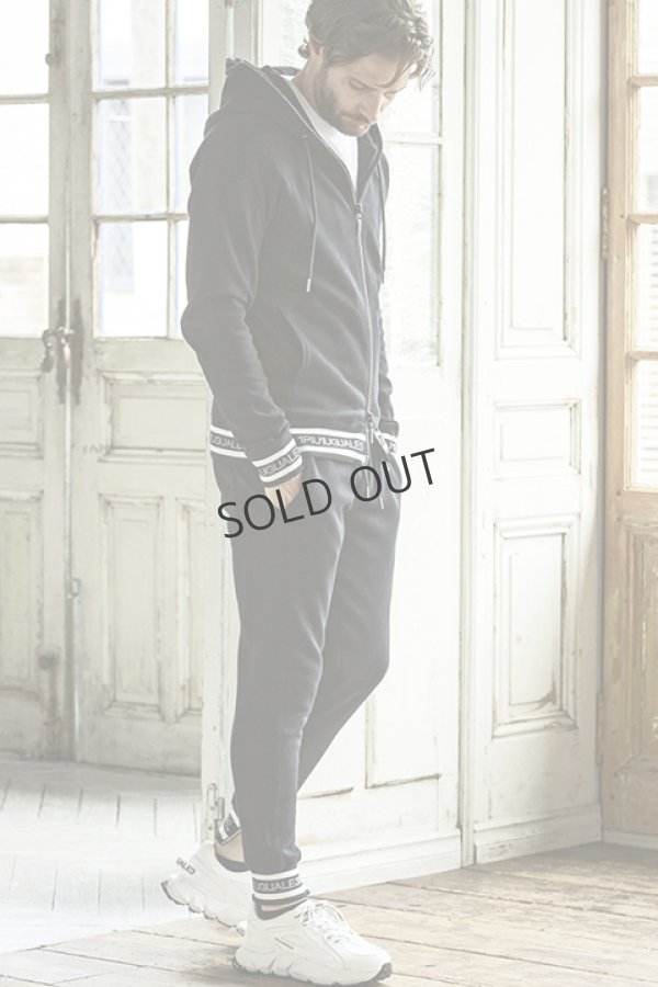 画像6: {SOLD}1piu1uguale3 RELAX ウノピゥウノウグァーレトレ リラックス ラインストーンジップロゴパーカー{-BDA} (6)
