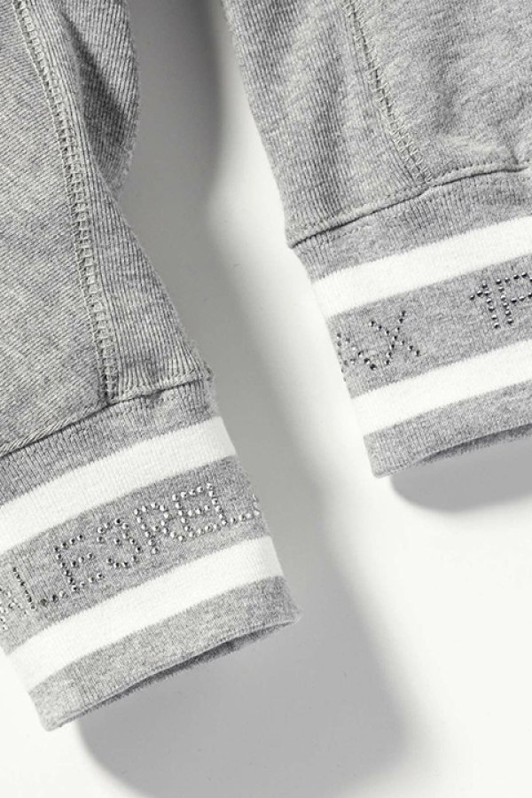 画像14: 【 40%OFF セール19,910円→11,946円】 1piu1uguale3 RELAX ウノピゥウノウグァーレトレ リラックス ラインストーンジップロゴパーカー{-BDA} (14)
