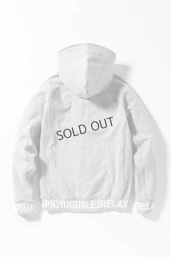 画像9: {SOLD}1piu1uguale3 RELAX ウノピゥウノウグァーレトレ リラックス ワイドスピンドルロゴスウェットパーカー{-BDA} (9)