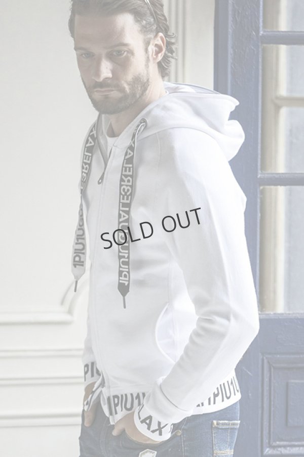 画像2: {SOLD}1piu1uguale3 RELAX ウノピゥウノウグァーレトレ リラックス ワイドスピンドルロゴスウェットパーカー{-BDA} (2)