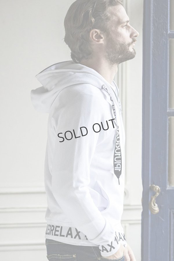 画像4: {SOLD}1piu1uguale3 RELAX ウノピゥウノウグァーレトレ リラックス ワイドスピンドルロゴスウェットパーカー{-BDA} (4)