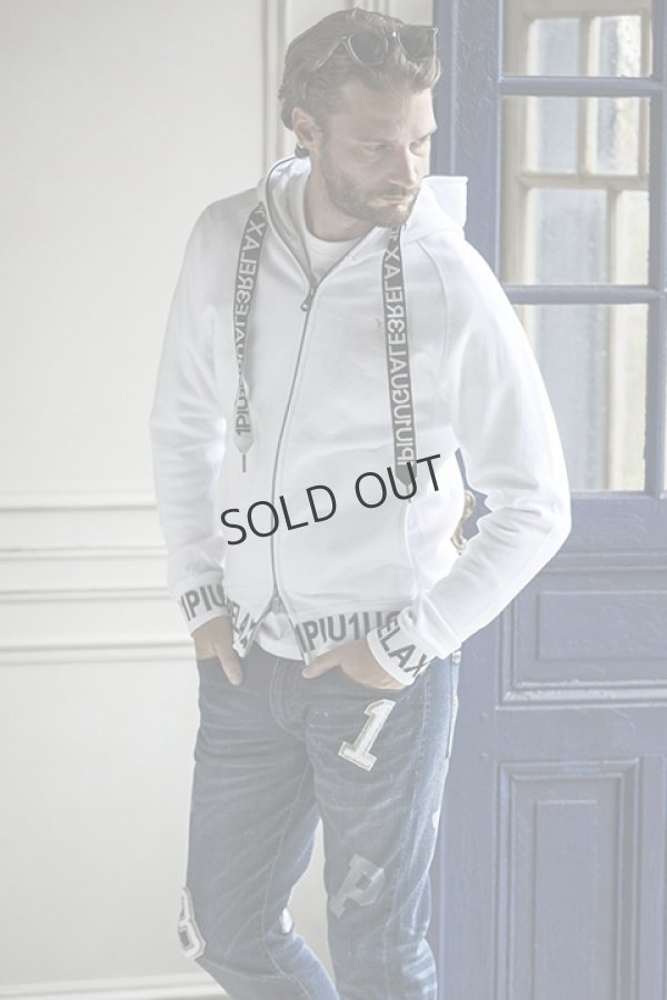 画像6: {SOLD}1piu1uguale3 RELAX ウノピゥウノウグァーレトレ リラックス ワイドスピンドルロゴスウェットパーカー{-BDA} (6)
