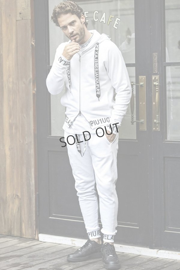 画像8: {SOLD}1piu1uguale3 RELAX ウノピゥウノウグァーレトレ リラックス ワイドスピンドルロゴスウェットパーカー{-BDA} (8)