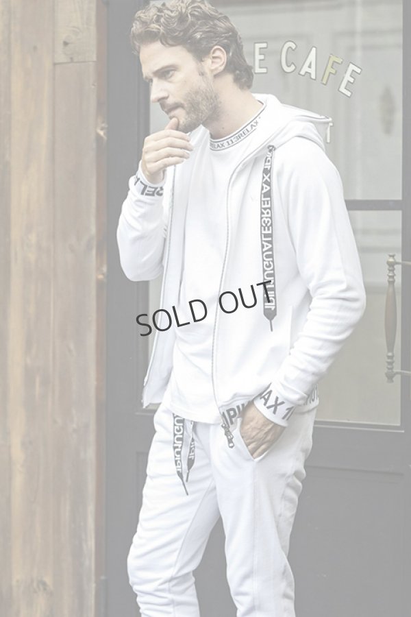 画像9: {SOLD}1piu1uguale3 RELAX ウノピゥウノウグァーレトレ リラックス ワイドスピンドルロゴスウェットパーカー{-BDA} (9)