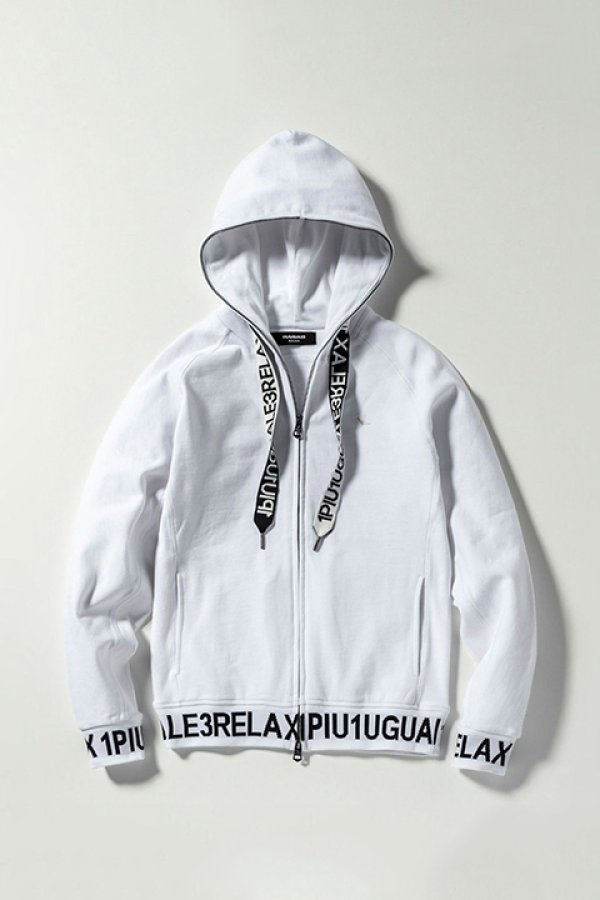 画像11: 【 40%OFF セール19,910円→11,946円】 1piu1uguale3 RELAX ウノピゥウノウグァーレトレ リラックス ワイドスピンドルロゴスウェットパーカー{-BDA} (11)
