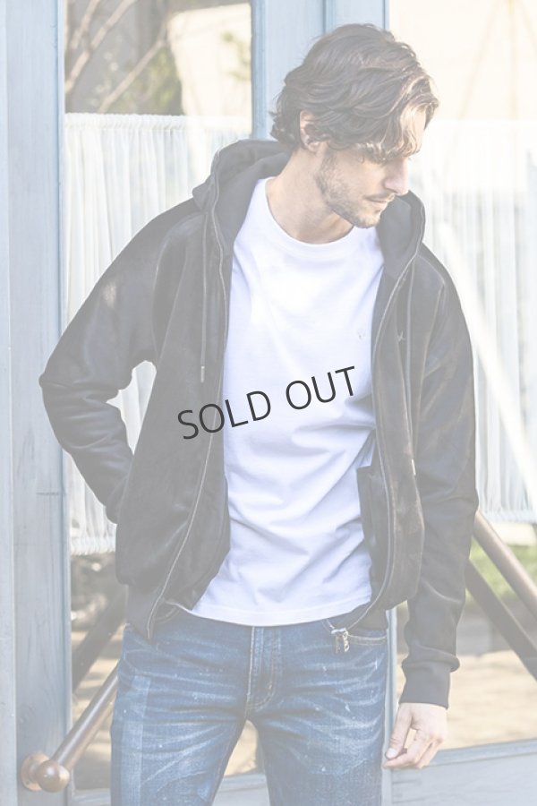 画像6: {SOLD}1piu1uguale3 RELAX ウノピゥウノウグァーレトレ リラックス カモ柄ベロアパーカー{-BDA} (6)