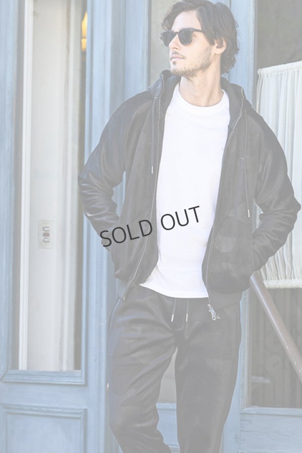 画像8: {SOLD}1piu1uguale3 RELAX ウノピゥウノウグァーレトレ リラックス カモ柄ベロアパーカー{-BDA} (8)