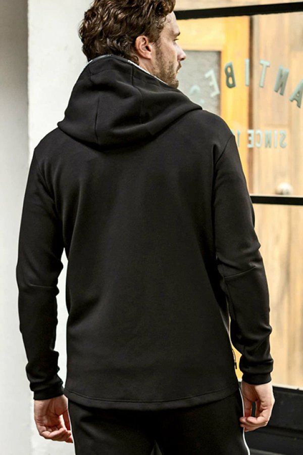 画像3: 【 30%OFF セール18,920円→13,244円】 1piu1uguale3 RELAX ウノピゥウノウグァーレトレ リラックス パイピングラインランニングパーカー{-BDA} (3)