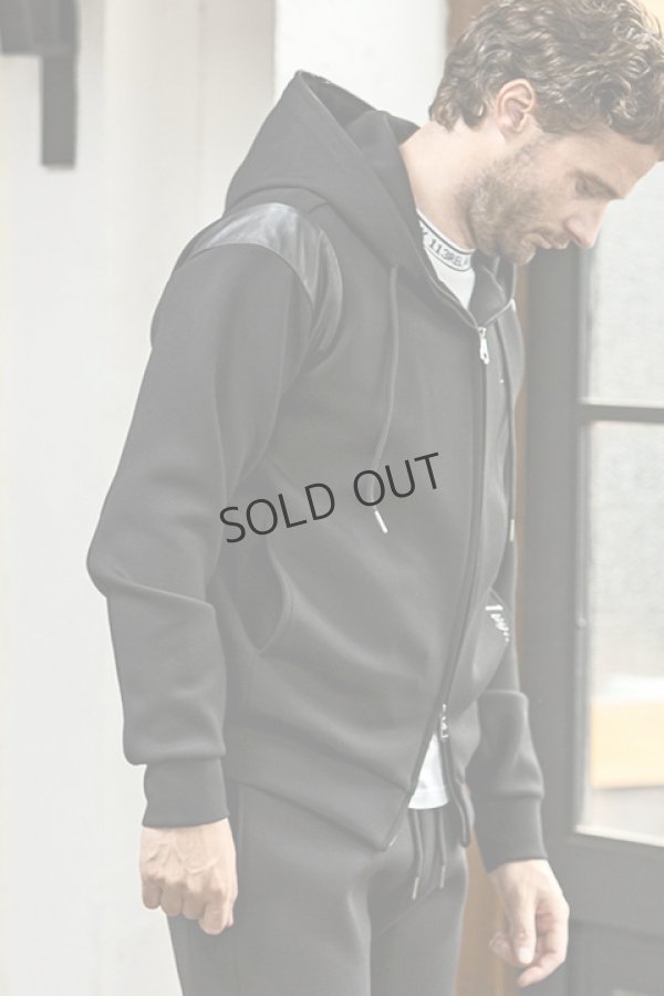 画像4: {SOLD}1piu1uguale3 RELAX ウノピゥウノウグァーレトレ リラックス レザーラインポンチパーカー{-BDA} (4)