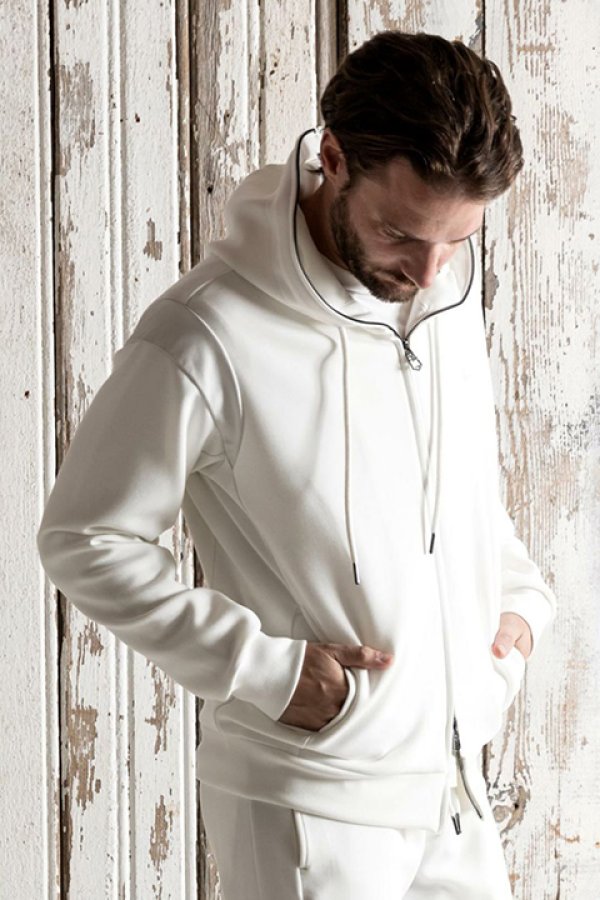 画像4: 【 30%OFF セール22,000円→15,400円】 1piu1uguale3 RELAX ウノピゥウノウグァーレトレ リラックス レザーラインポンチパーカー{-BDA} (4)