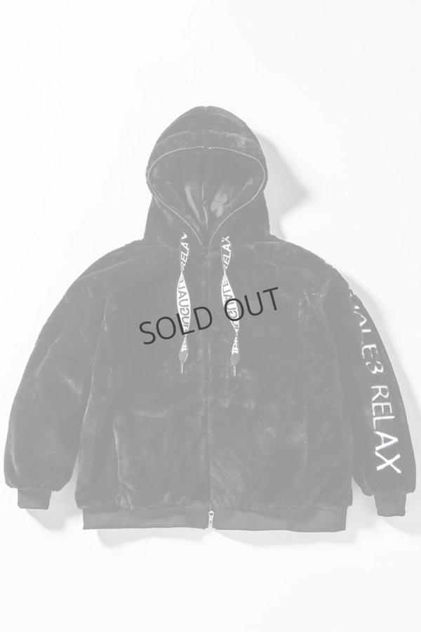 画像8: {SOLD}1piu1uguale3 RELAX ウノピゥウノウグァーレトレ リラックス ワイドスピンドル袖ロゴファーブルゾン{-BDA} (8)