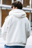 画像4: {SOLD}1piu1uguale3 RELAX ウノピゥウノウグァーレトレ リラックス ワイドスピンドル袖ロゴファーブルゾン{-BDA} (4)