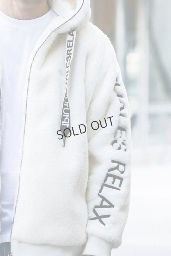 画像6: {SOLD}1piu1uguale3 RELAX ウノピゥウノウグァーレトレ リラックス ワイドスピンドル袖ロゴファーブルゾン{-BDA} (6)