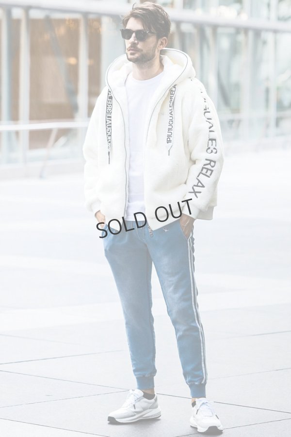 画像8: {SOLD}1piu1uguale3 RELAX ウノピゥウノウグァーレトレ リラックス ワイドスピンドル袖ロゴファーブルゾン{-BDA} (8)