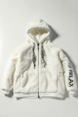 画像9: {SOLD}1piu1uguale3 RELAX ウノピゥウノウグァーレトレ リラックス ワイドスピンドル袖ロゴファーブルゾン{-BDA} (9)