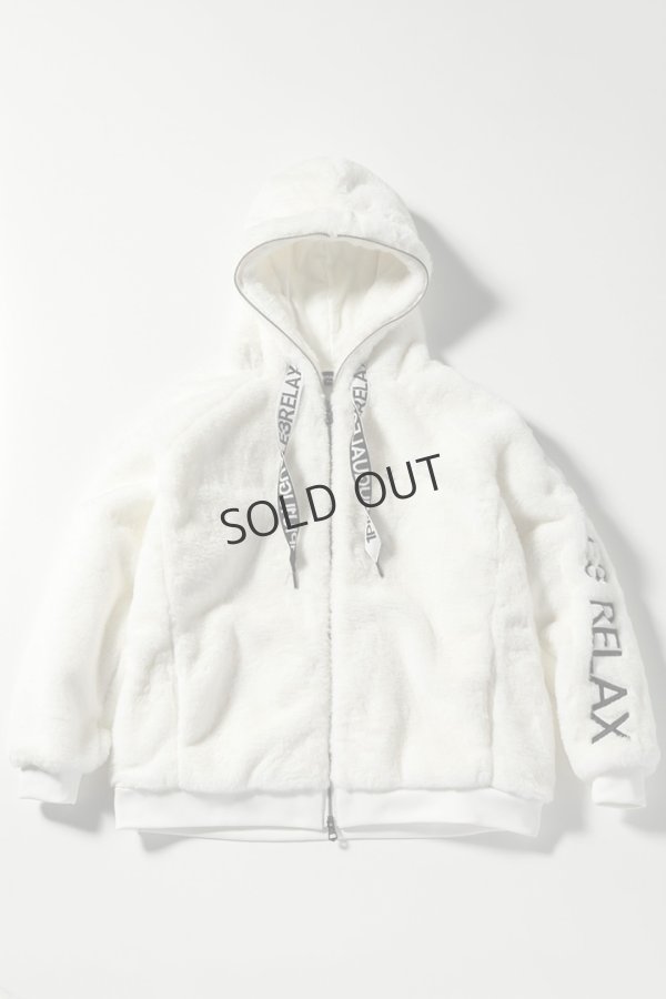 画像9: {SOLD}1piu1uguale3 RELAX ウノピゥウノウグァーレトレ リラックス ワイドスピンドル袖ロゴファーブルゾン{-BDA} (9)