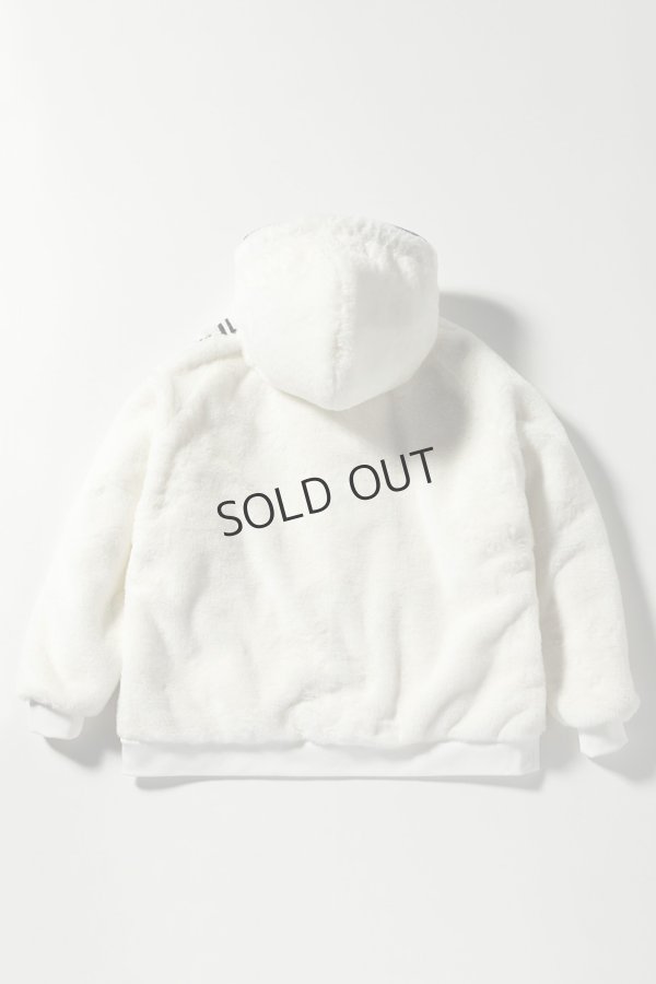 画像10: {SOLD}1piu1uguale3 RELAX ウノピゥウノウグァーレトレ リラックス ワイドスピンドル袖ロゴファーブルゾン{-BDA} (10)