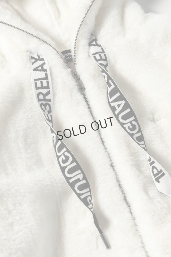 画像11: {SOLD}1piu1uguale3 RELAX ウノピゥウノウグァーレトレ リラックス ワイドスピンドル袖ロゴファーブルゾン{-BDA} (11)