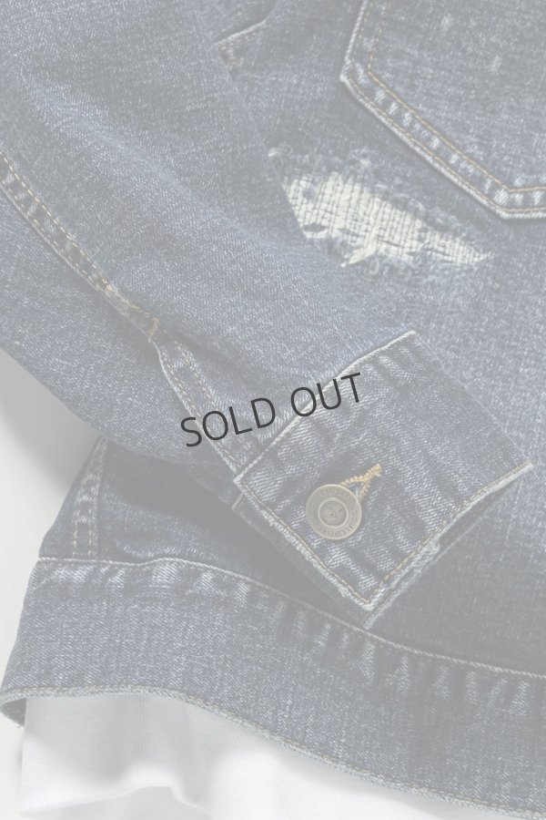 画像16: {SOLD}1piu1uguale3 RELAX ウノピゥウノウグァーレトレ リラックス デニムジャケットフーディー{-BES} (16)